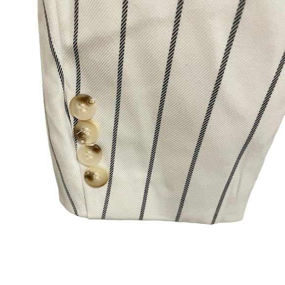 Revolve Lovers Blazer Double Breasted Black and White striped Size 8 or M - Picture 6 of 9